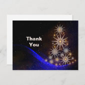 Ster kerstboom Dank je Briefkaart (Voorkant / Achterkant)