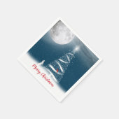 Ster kerstboom en maan servet (Hoek)