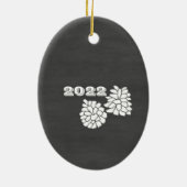 Ster kerstboomschors keramisch ornament (Achterkant)