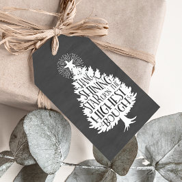 Ster-kerstboomschurft-Labels met cadeautjes voor k Cadeaulabel