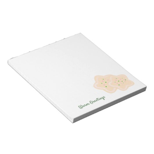 Ster kerstkoekjes notebook notitieblok (Schuin)