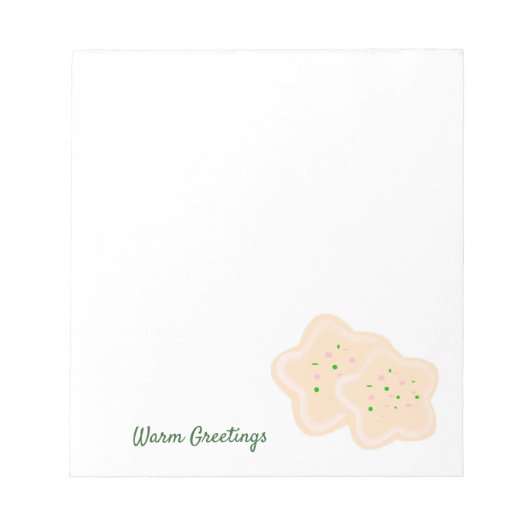 Ster kerstkoekjes notebook notitieblok (Voorkant)