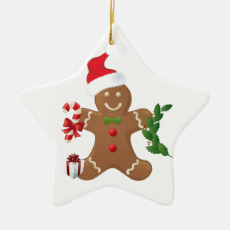 Ster kerstversiering, Gingerbrood Man Keramisch Ornament