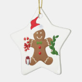 Ster kerstversiering, Gingerbrood Man Keramisch Ornament (Links)