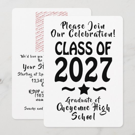 Ster Klas van 2027 Foto Afstuderen Kaart (Voorkant / Achterkant)