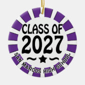 Ster Klas van 2027 Foto Afstuderen Keramisch Ornament (Voorkant)