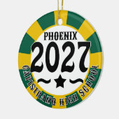 Ster Klasse van 2027 Foto Afstuderen Keramisch Ornament (Links)