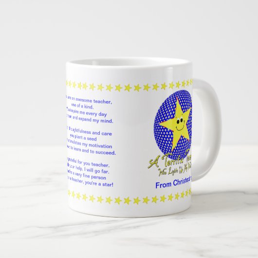 Ster-leraar Dank u van de student Grote Koffiekop (Voorkant rechts)