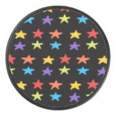 Ster Light Hockey Puck (regenboog en zwart) (Voorkant)