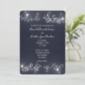 Ster Light Wedding Invitation Kaart (Staand voorkant)
