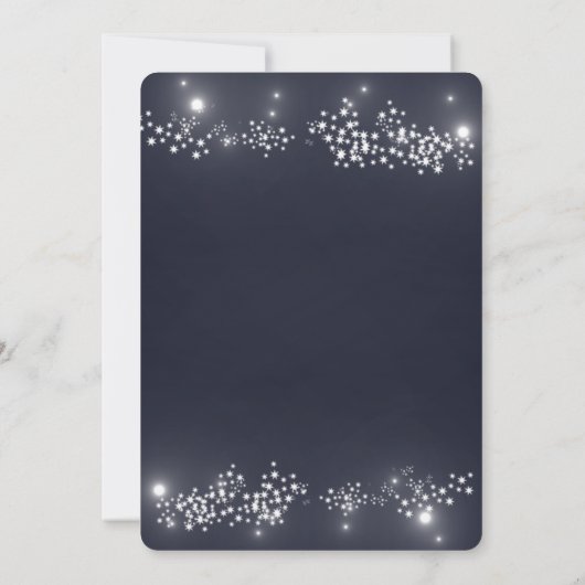 Ster Light Wedding Invitation Kaart (Achterkant)