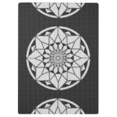 Ster Mandala breien zwart & wit Klembord (Achterkant)