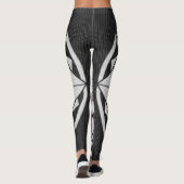 Ster Mandala breien zwart & wit Leggings (Achterkant)