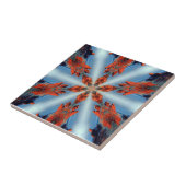 ster met blauw balktegel tegeltje (Zijkant)