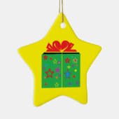 Ster met cadeautjes, speciaal voor kerstmis keramisch ornament (Rechts)