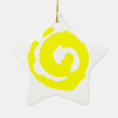 Ster met Koru-symbool Keramisch Ornament (Voorkant)