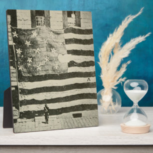 Ster met sterren: Amerikaanse vlag tentoongesteld Fotoplaat