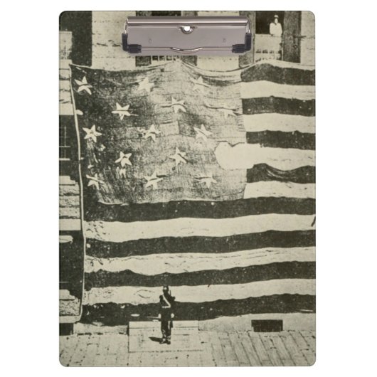 Ster met sterren: Amerikaanse vlag tentoongesteld Klembord (Voorkant)