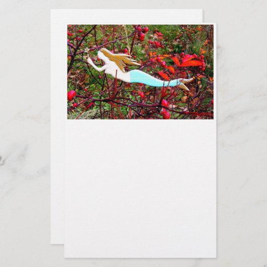 ster met zeemeermin briefpapier (Voorkant / Achterkant)