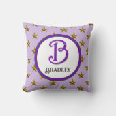 Ster-monogram familienaam kleurrijk kussen (Voorkant)