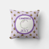 Ster Monogram Initiaal Bloem Natuur Huis Decoratie Kussen (Voorkant)