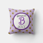 Ster Monogram Initiaal Paarse Decor Opbergdoosje Kussen (Voorkant)