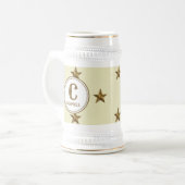 Ster Monogram Initiaal Westerse Achternaam Bierpul (Voorkant links)