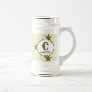 Ster Monogram Initiaal Westerse Achternaam Bierpul
