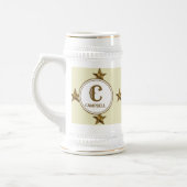 Ster Monogram Initiaal Westerse Achternaam Bierpul (Links)