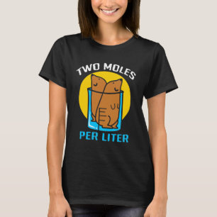 Ster-nosse mole Funny Two Mole per liter in glas T-shirt