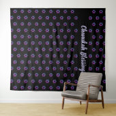 STER OF DAVID | Black | CHANUKAH Achtergrond Wandkleed (In Situ (horizontaal))