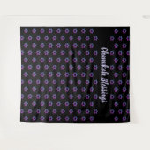 STER OF DAVID | Black | CHANUKAH Achtergrond Wandkleed (Voorkant (horizontaal))