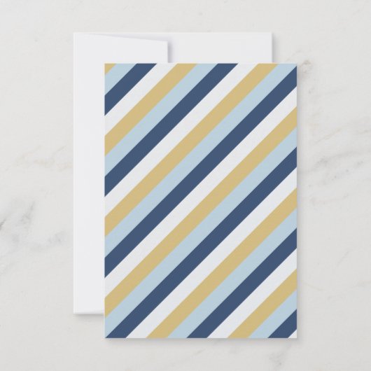 Ster of David | Blauw en goud Chanoeka diner Kaart (Achterkant)