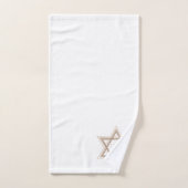 Ster of David | Elegant Goud en Wit Modern Bad Handdoek (Handdoek)