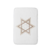 Ster of David | Elegant Goud en Wit Modern Badmat (Voorkant Verticaal)