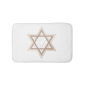 Ster of David | Elegant Goud en Wit Modern Badmat (Voorkant)