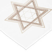 Ster of David | Elegant Goud en Wit Modern Korte Tafelloper (Hoek)