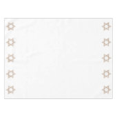 Ster of David | Elegant Goud en Wit Modern Tafelkleed (Voorkant (Horizontaal))
