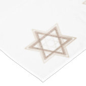Ster of David | Elegant Goud en Wit Modern Tafelkleed (Gekanteld)