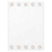 Ster of David | Elegant Goud en Wit Modern Tafelkleed (Voorkant)