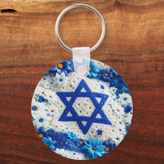 Ster of David. Israël Sleutelhanger (Voorkant)