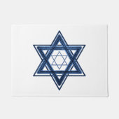 Ster of David | Klassiek Blauw Modern Minimalist Deurmat (Voorkant)