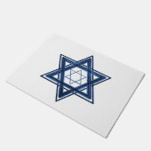 Ster of David | Klassiek Blauw Modern Minimalist Deurmat (Schuin)