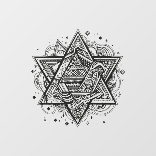 Ster Of David Raamsticker (Vel)