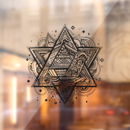 Ster Of David Raamsticker (Vel 2)