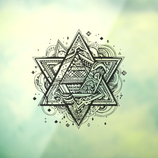 Ster Of David Raamsticker (Vel 3)