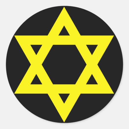 "STER OF DAVID" RONDE STICKER (Voorkant)