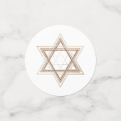 Ster of David | Rustieke Buffalo Rood en Zwart Pla Confetti (Kleine voorkant)