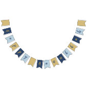 Ster of David | Schattige blauw en goud Happy Chan Vlaggetjes (Alle)