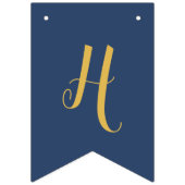 Ster of David | Schattige blauw en goud Happy Chan Vlaggetjes (Tweede vlag)